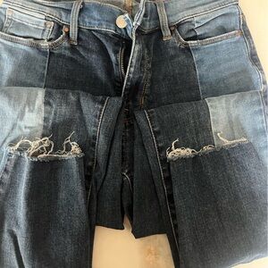 PacSun Blue Patchwork High Rise Jeans Size 24 S High Rise Jegging